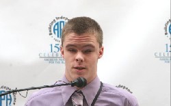 Massachusetts High School Student Josh Pearson sharing his history with APH products