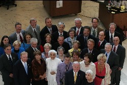 APH Staff, Board, Family, and Friends in the Russell Senate Building Rotunda. Click for larger image.