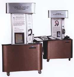 Display kiosk of the traveling exhibit