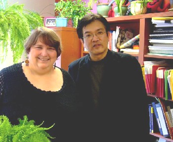 Elaine Kitchel and Dr Kazunori Mano