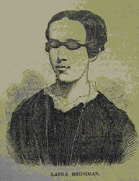 Illustration of Laura Bridgman from Ballou's Pictorial Drawing-Room Companion, April 26, 1856.