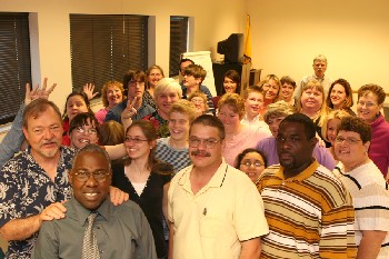 Photo of group; Billy Brookshire is at the far left