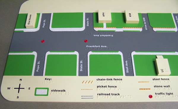 closeup photo of the map, showing APH, KSB, and the immediate surrounding area.