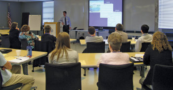 Bryan Gould speaks to workshop participants