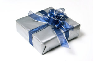 photo of a gift-wrapped box