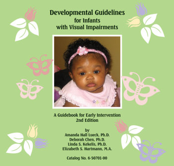 The cover of Developmental Guidleines features a photograph of a baby in the center, surrounded by illustrations of flowers and butterflies.