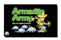 Screen shot from the Armadillo Army game