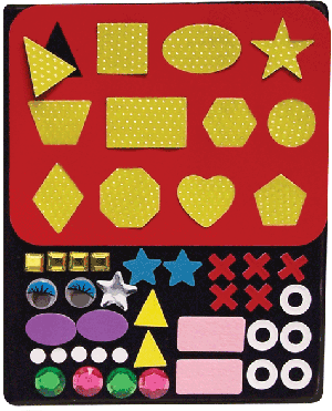 Photo showing first half of the available shapes