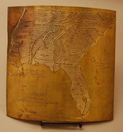 Embossing plate, southeastern U.S.