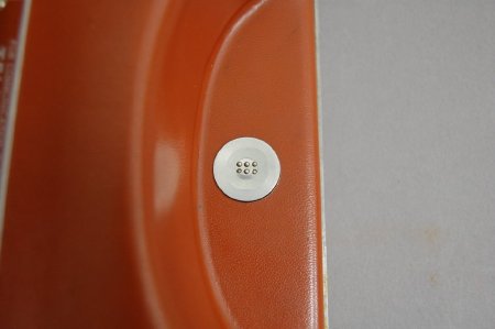 Detail of braille cell on the Tellatouch