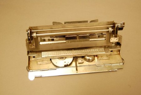 Terratype 8-point braillewriter, open