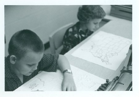 .8 - Students w/maps, ca.1965