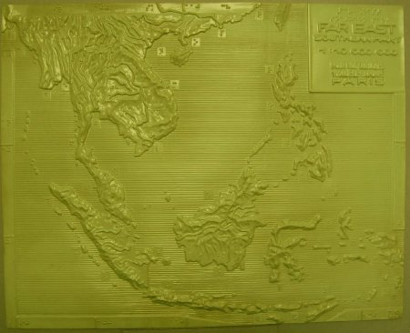 Tactile map of the far east