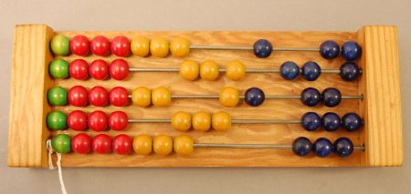 Abacus with colored beads