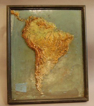 Philip's Relief Model Map of South America