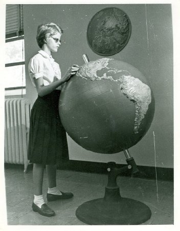 .7 - Girl w/ globe, ca. 1960