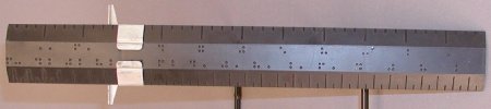 Metric-English braille ruler