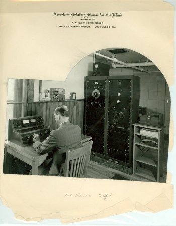 .8 - APH studio, A.C. Ellis at console, ca.1936