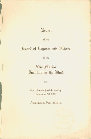 Front cover, 1922 Report