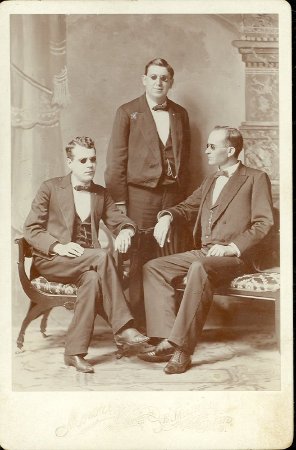 Portrait of three blind men