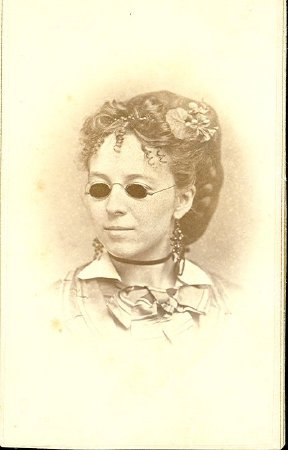 Young blind woman