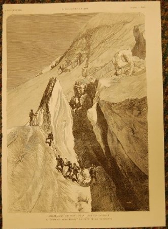 Print, Francis Campbell Climbing Mt. Blanc