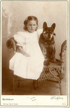 Young girl and her dog