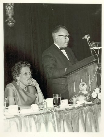 Richard Hoover and Mary Switzer at banquet
