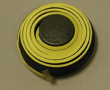 Yellow coil of grip wrap