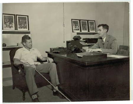 Naron Ferguson in Russ Williams' office at Hines