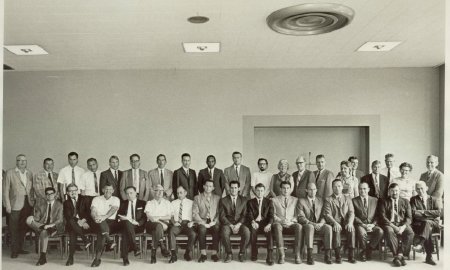 Group photo from 1969 O&M Conference, WMU