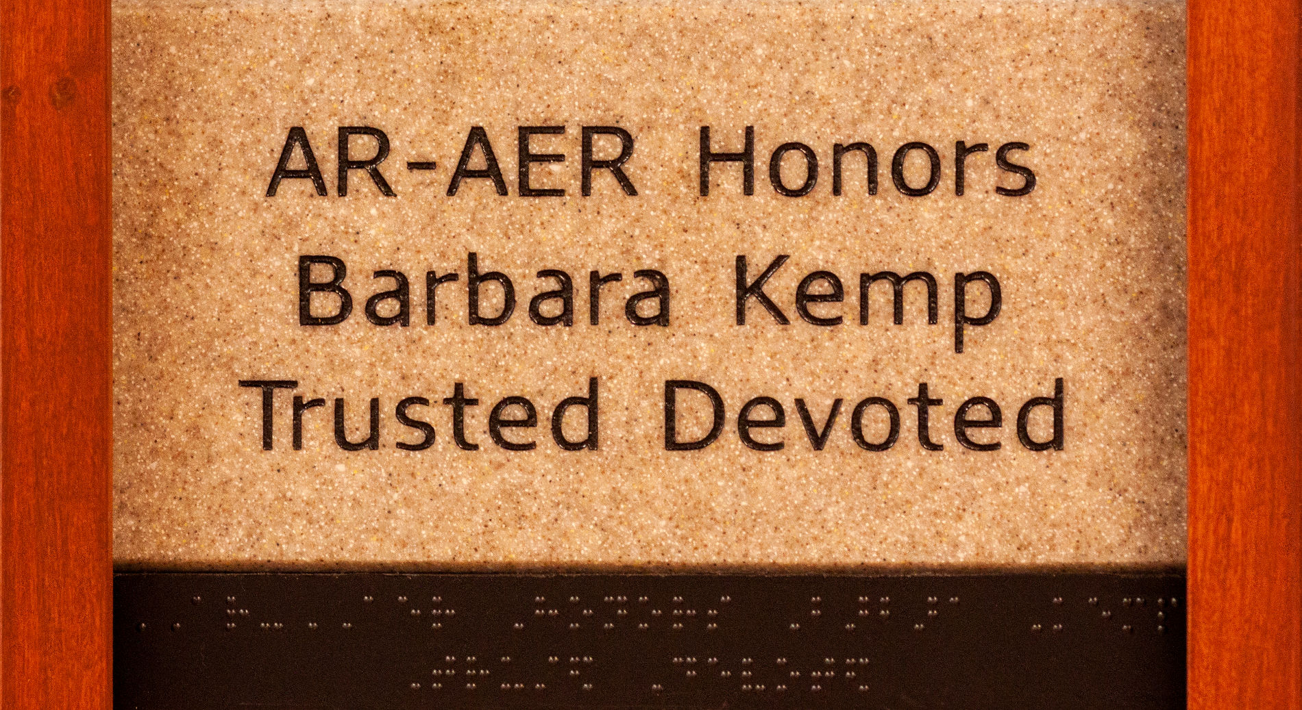 AR-AER Honors Barbara Kemp Trusted Devoted