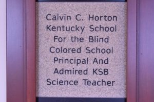 Calvin Horton Kentucky School for the Blind Colored School Principal And Admired KSB Science Teacher
